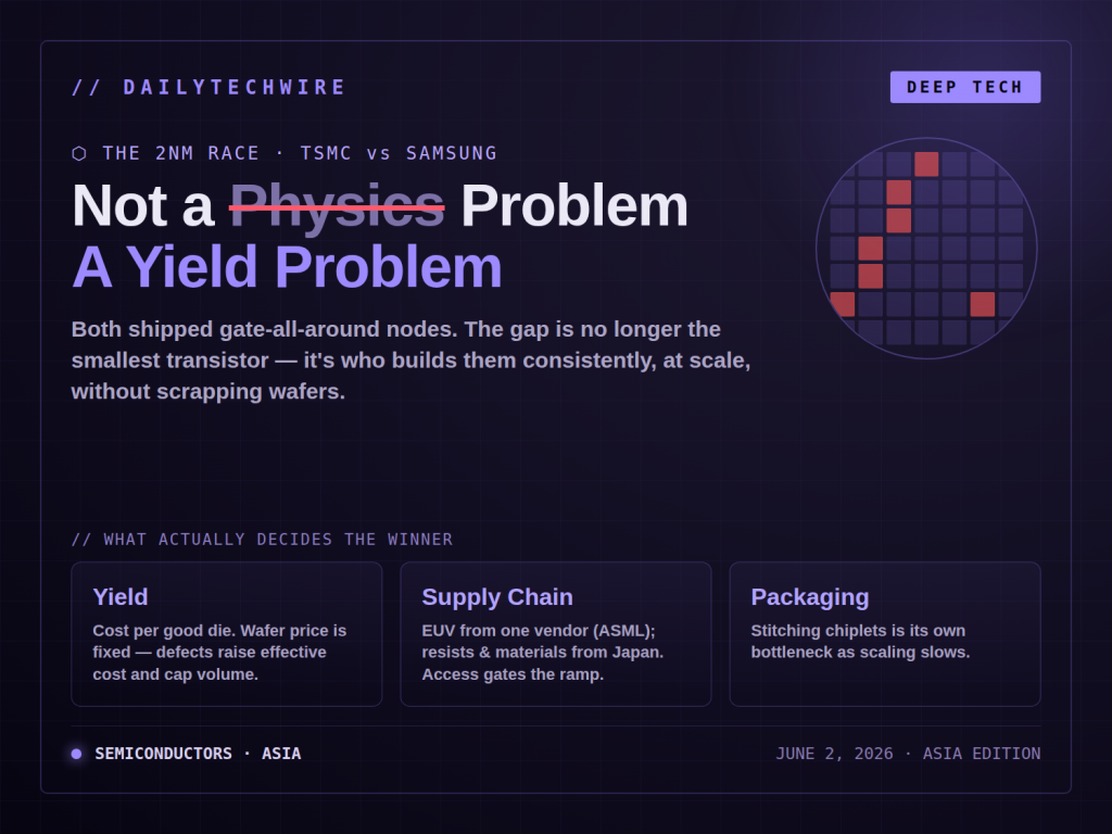 The 2nm Race Is Now a Yield Problem, Not a Physics Problem