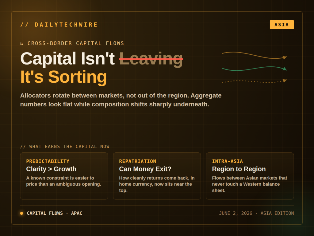 Asia’s Cross-Border Capital Flows Are Repricing Risk, Not Retreating