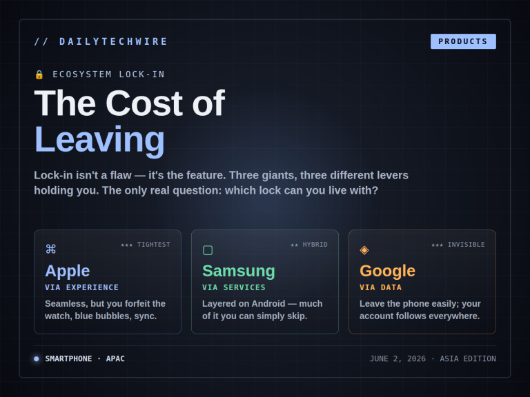 Ecosystem Lock-In: Apple, Samsung, Google and the Cost of Leaving