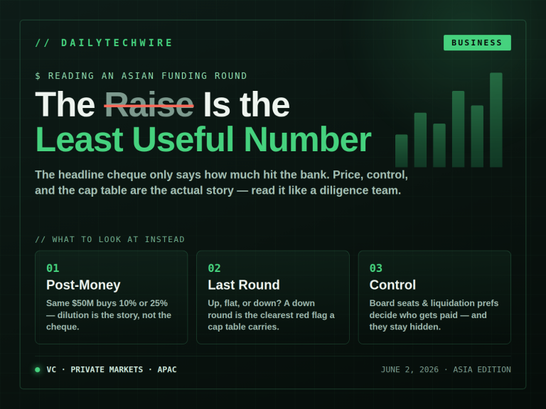 How to Read an Asian Funding Round: Valuation, Cap Table, and the Numbers That Matter