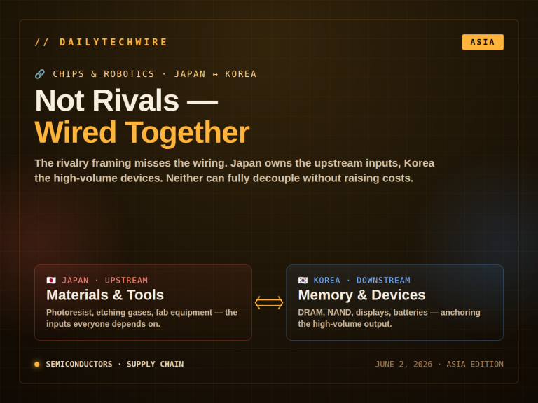 Japan and Korea Are Quietly Reorganizing Their Chip and Robotics Playbooks