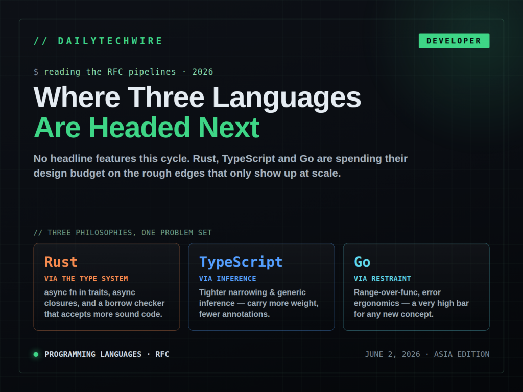 Rust, TypeScript, and Go RFCs Signal Where Each Language Is Headed Next