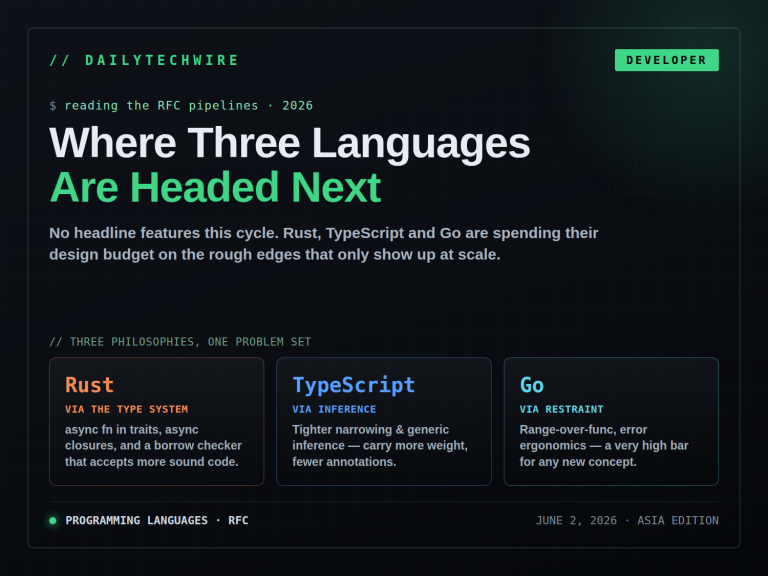 Rust, TypeScript, and Go RFCs Signal Where Each Language Is Headed Next